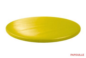 Motricité - Tapis de motricité bébé et enfant - Tapis rond en mousse pvc diam.130cm x ep.3cm jaune