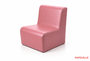 Mobilier - Meuble en mousse et Pouf - Chauffeuse droite unie hauteur d'assise 32 cm rose