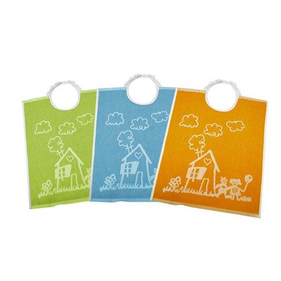 Repas - Bavoir - ep // Bavoirs 35 x 45 cm a collerette la maison des enfants ciel