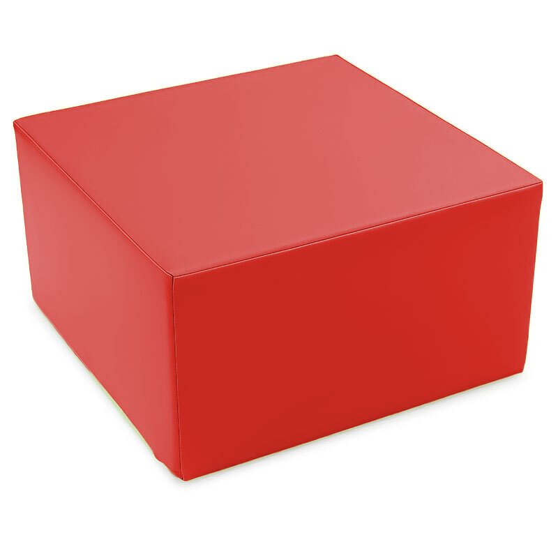 Double bloc carré de motricité 60 x 60 x h 30 cm rouge