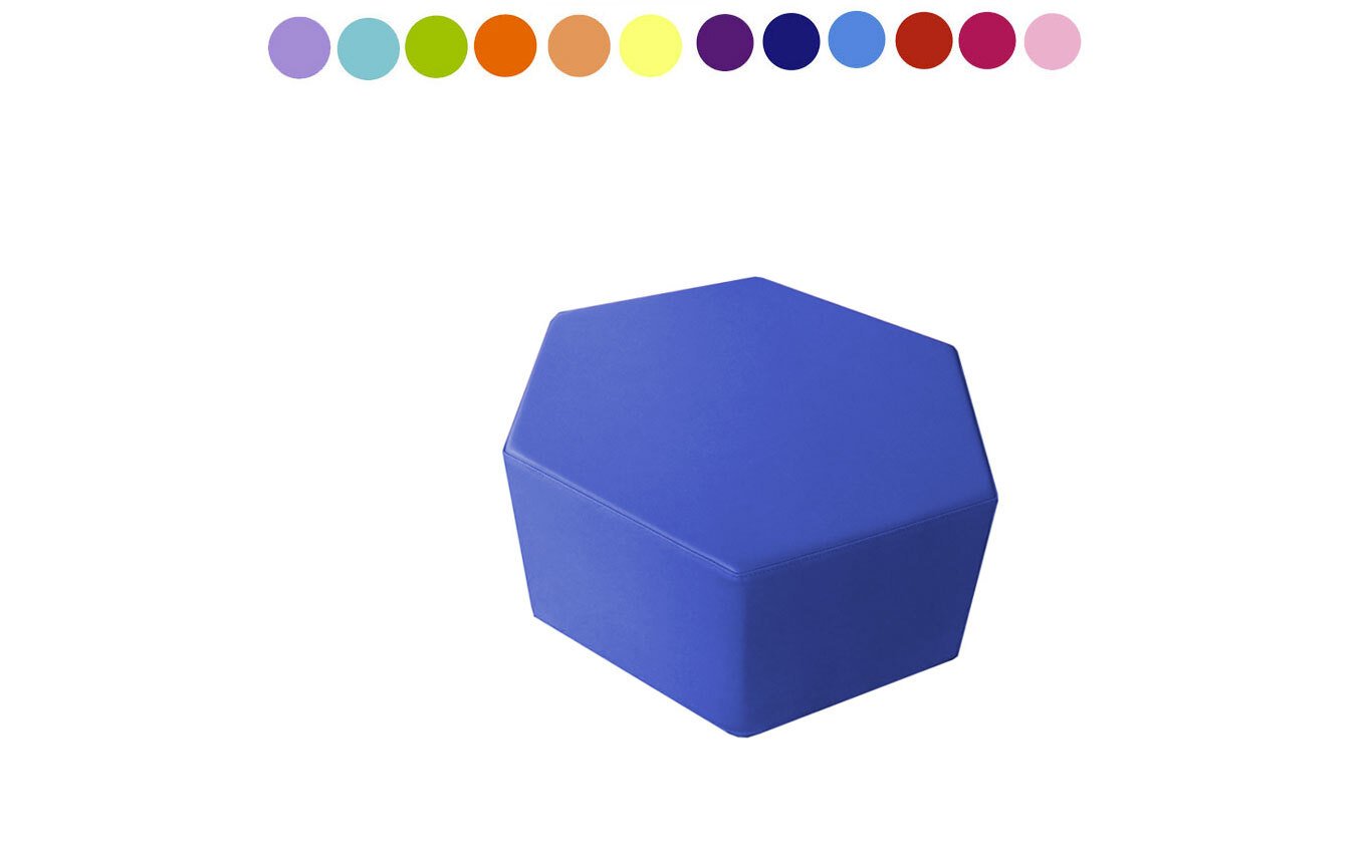 Pouf octogone en mousse pvc h.25cm