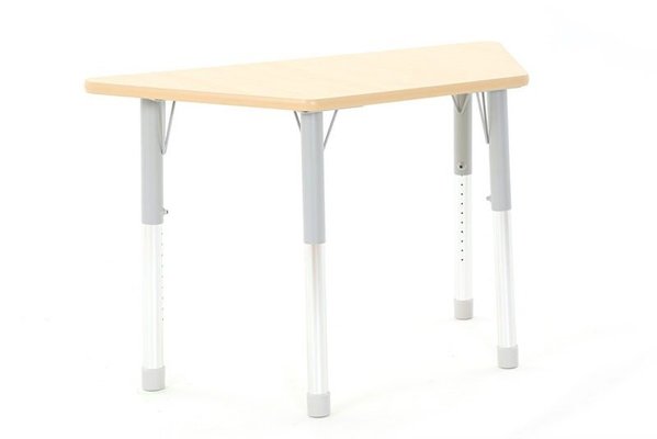 Mobilier - Table crèche et scolaire - Table trapèze réglable en hauteur 120 x 60 cm