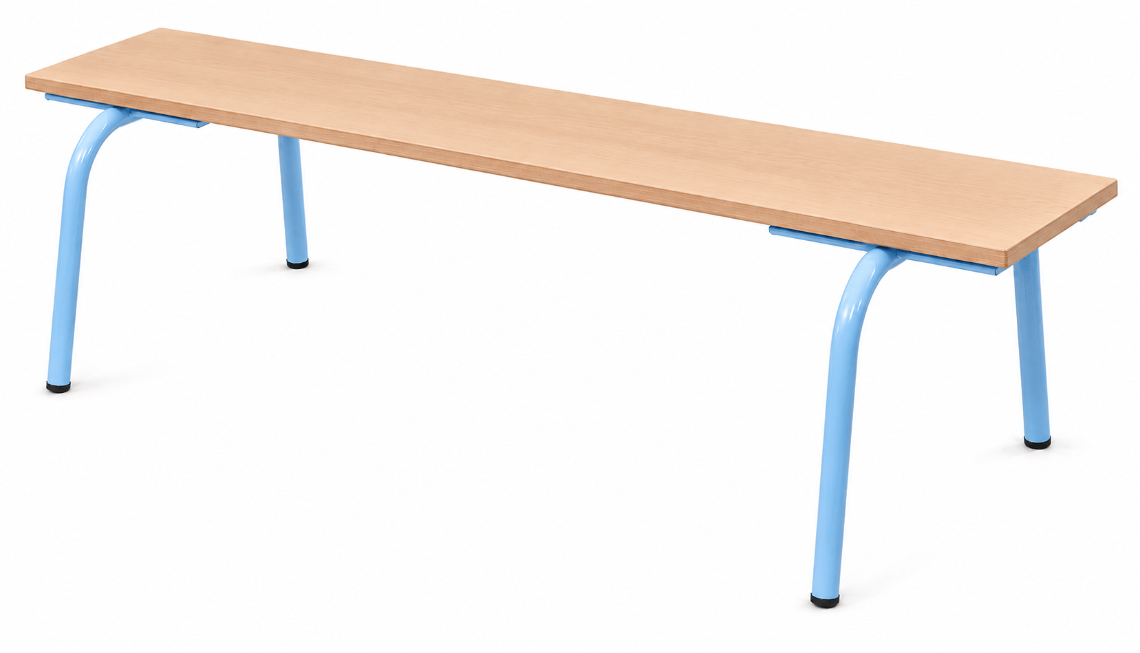 Banc mélaminé sans dossier 160 cm - T1 - Ciel