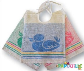 Repas - Bavoir - Lot de 6 bavoirs à lacettes les canards 24 x 27 cm