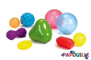 Motricité - Eveil Sensoriels et Tactiles - 9 balles sensorielles