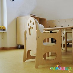 Puériculture - Chaise haute bébé et Siège Repas - Chaise haute en bois 5 places