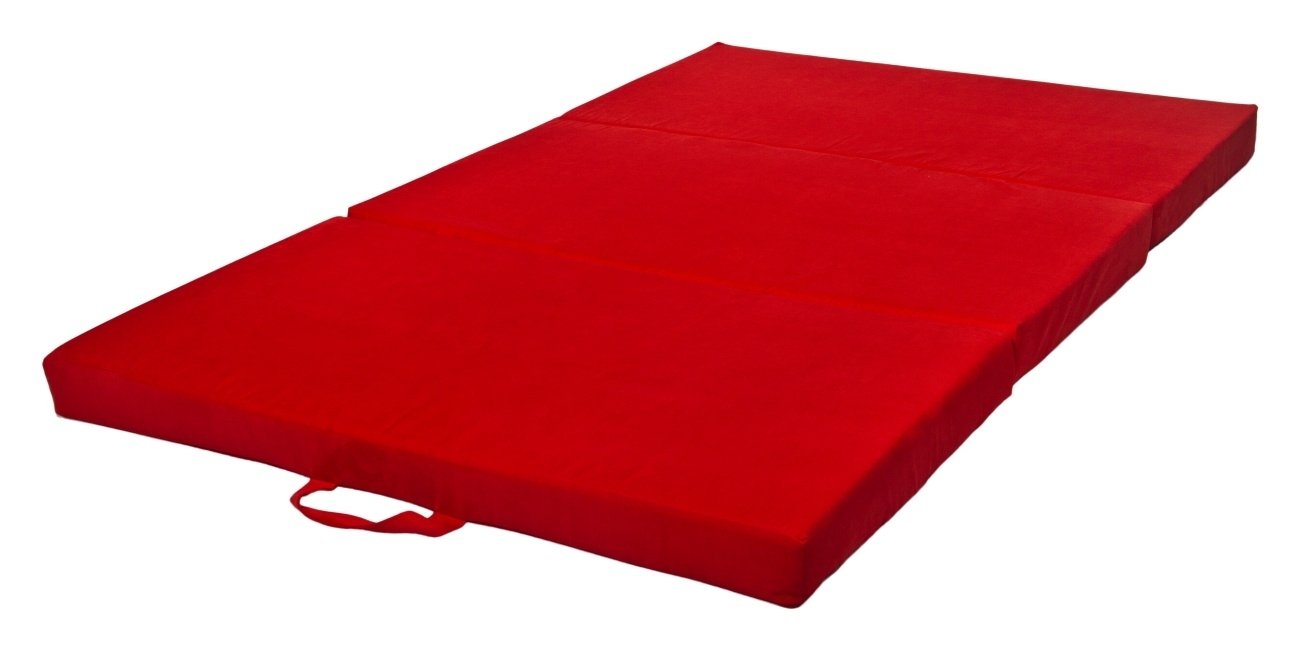 Tapis pliant en tissus multi-usage 120 x 200 x 10 cm rouge