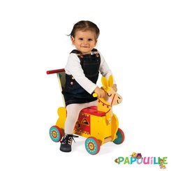 Jeux - Porteurs, Draisiennes, Marcheurs - de // Porteur pousseur en bois le lama