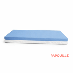Couchage - Matelas Enfant, Plan incliné et Literie Bébé - Matelas imperméable bicolor 60x120x10 blanc/bleu