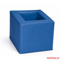 Mobilier - Meuble en mousse et Pouf - Cube de rangement 28 cm - Bleu
