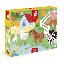 Jeux - Jeux Éducatifs et Puzzle - Puzzle tactile 20 pièces - La Ferme