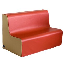Mobilier - Meuble en mousse et Pouf - Canapé 3 places en mousse imperméable assise 30 cm rouge