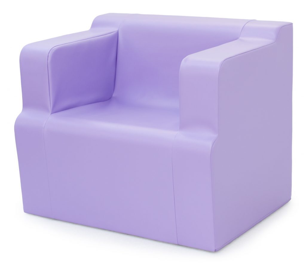 Fauteuil individuel allaitement 2 accoudoirs lilas
