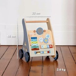 Jeux - Porteurs, Draisiennes, Marcheurs - Chariot de marche en bois loop