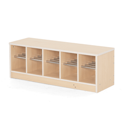 Mobilier - Meuble de rangement scolaire - Banc vestiaire 10 casiers 100x33x35cm - Pomi