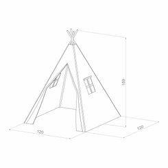 Mobilier - Cabane enfant - Tente tipi - vert