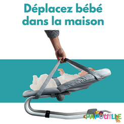 Puériculture - Transat Bébé, Balancelle Bébé - EP // Transat balancelle avec arche de jeux harnais 3 points