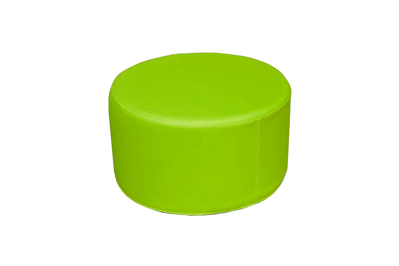Pouf cylindrique hauteur 32 cm vert