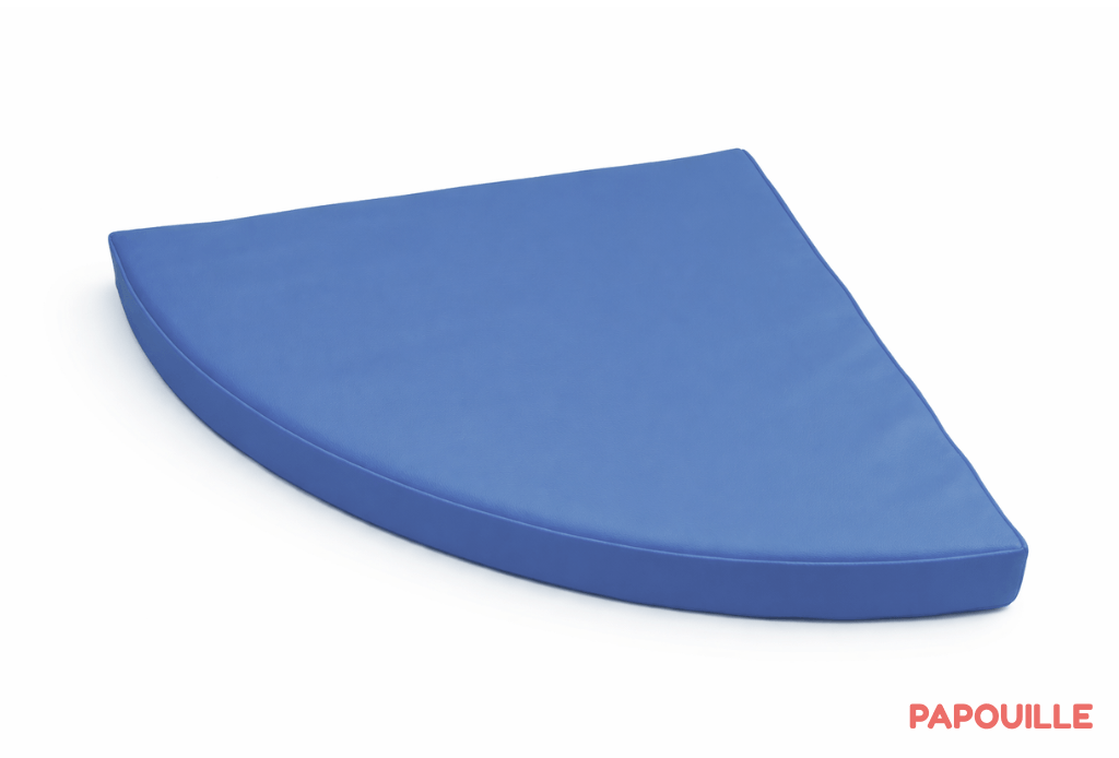 Tapis d'angle à 90° 1/4 rond 40x40x3cm Bleu