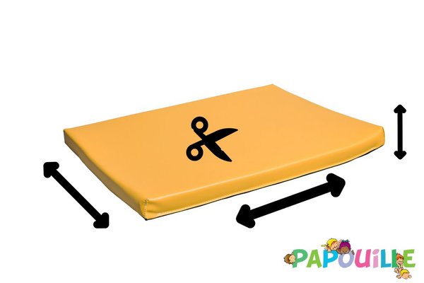 Motricité - Tapis de gym sur mesure - Tapis en mousse sur mesure épaisseur 3cm /m2 abricot