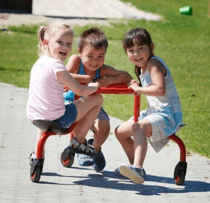 Jeux - Jeux extérieurs - Tourniquet 3 places a roulette enfant 2 à 5 ans