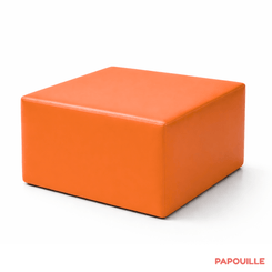 Motricité - Module de Motricité Bébé - Module bloc carre en mousse pvc h.23cm orange