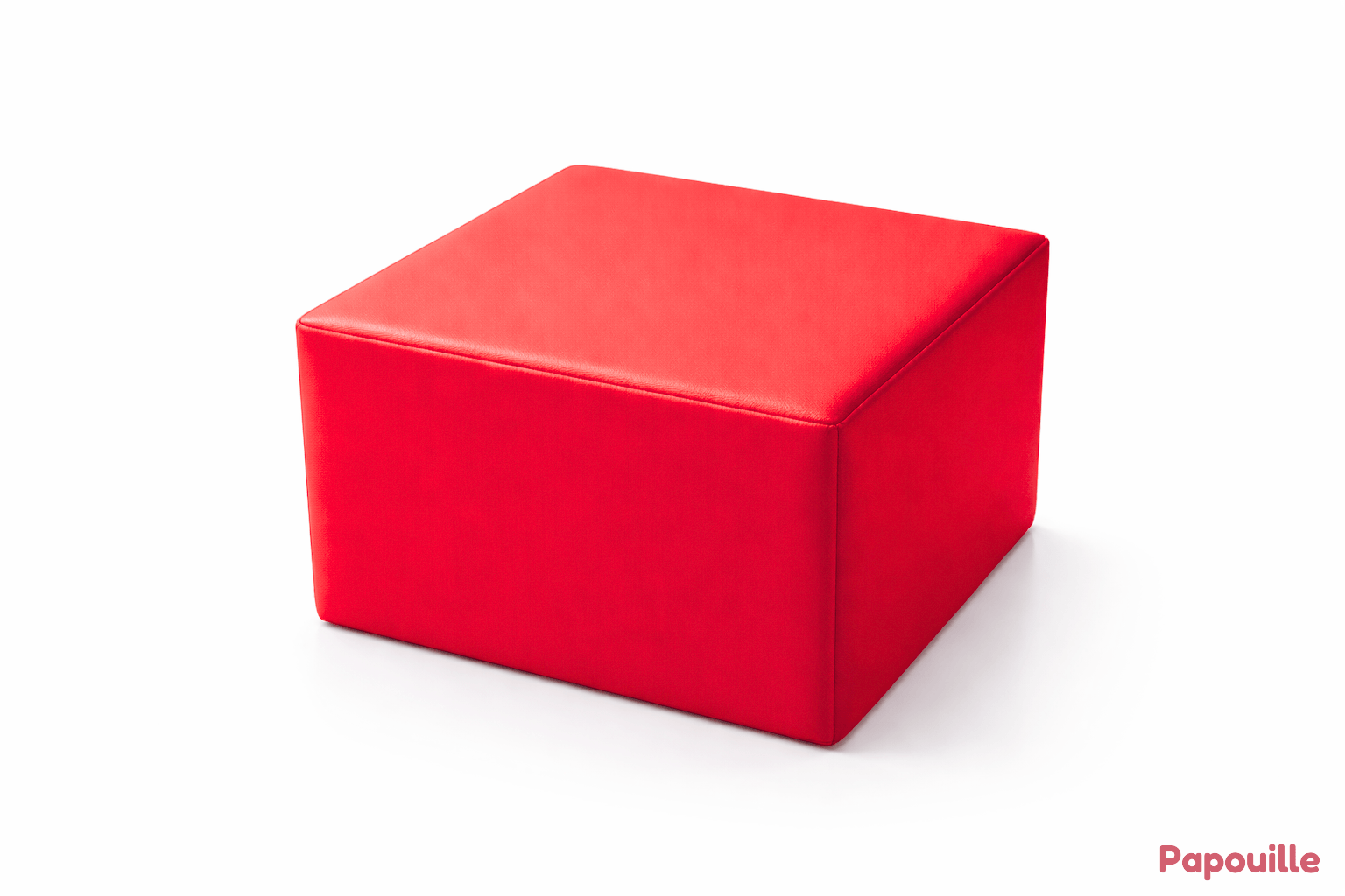 Pouf cube en mousse pvc h.25cm rouge