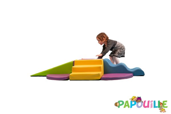 Motricité - Parcours de Motricité Crèche - Kit de modules essentiel tipas avec tapis en mousse pvc