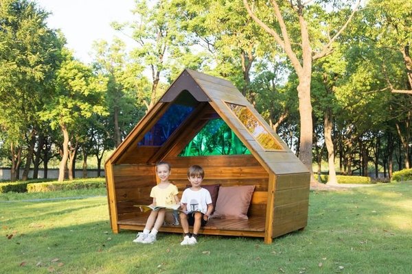 Mobilier - Cabane enfant - Cabane extérieur en bois triangle