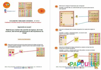 Jeux - Jeux Éducatifs et Puzzle - Carte d'apprentissage avec boîte de tri montessori en bois