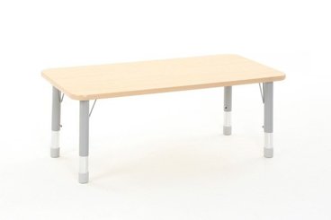 Mobilier - Table crèche et scolaire - Table rectangulaire réglable - mélaminé - 120 x 60 cm