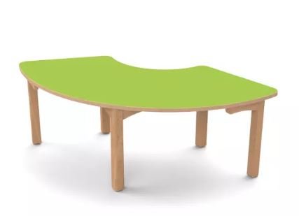 Table en bois 1/3 anneau T0 - Vert
