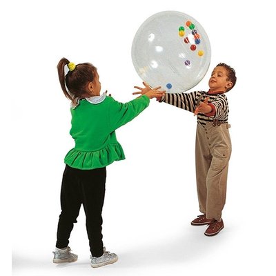 Motricité - Baby gym - Gros ballon avec balles papouille