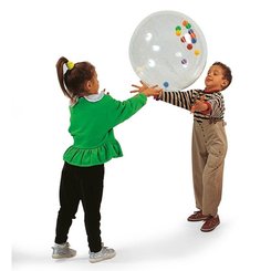 Motricité - Baby gym - Gros ballon avec balles papouille