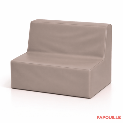 Mobilier - Meuble en mousse et Pouf - Banquette enfant 2 à 3 places en mousse pvc h. 25cm taupe