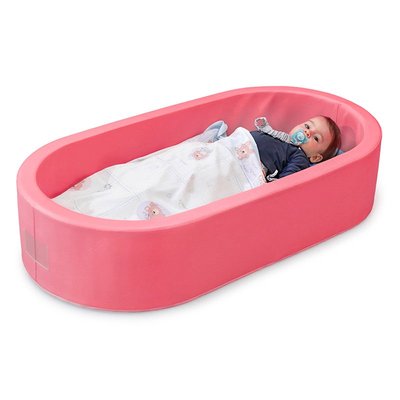 Couchage - Couchette Empilable pour Bébé et Enfant, Lit Gain de Place - Lit couchette en mousse ovale Rose