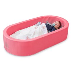 Couchage - Couchette Empilable pour Bébé et Enfant, Lit Gain de Place - Lit couchette en mousse ovale Rose