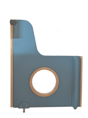 Mobilier - Barrière de séparation & Cloison crèche - Portillon de séparation avec fenêtre oculus et anti pince doigts sur mesure