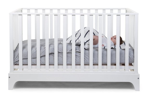 Couchage - Lit Crèche en Bois bébé, enfant - DE // Lit bébé évolutif 70 x 140 cm Blanc