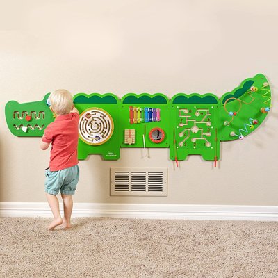 Motricité - Structure et panneaux D'activités - Panneau d'activités murale le grand crocodile