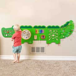 Motricité - Structure et panneaux D'activités - Panneau d'activités murale le grand crocodile