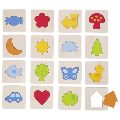 Jeux - Jeux Éducatifs et Puzzle - Mémo tactile des formes