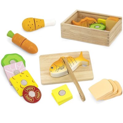 Jouets - Jouets d'Imitation et d'Imagination - Aliments à découper en bois enfant