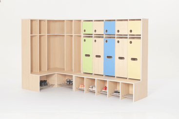 Mobilier - Banc vestiaire & Porte Manteaux - Vestiaire d'angle 6 places T1 - Mia