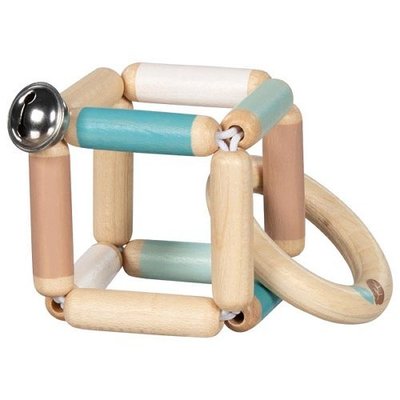 Jouets - Hochets et Jouets Sensoriels - Hochet dé flexible bleu pastel avec clochette