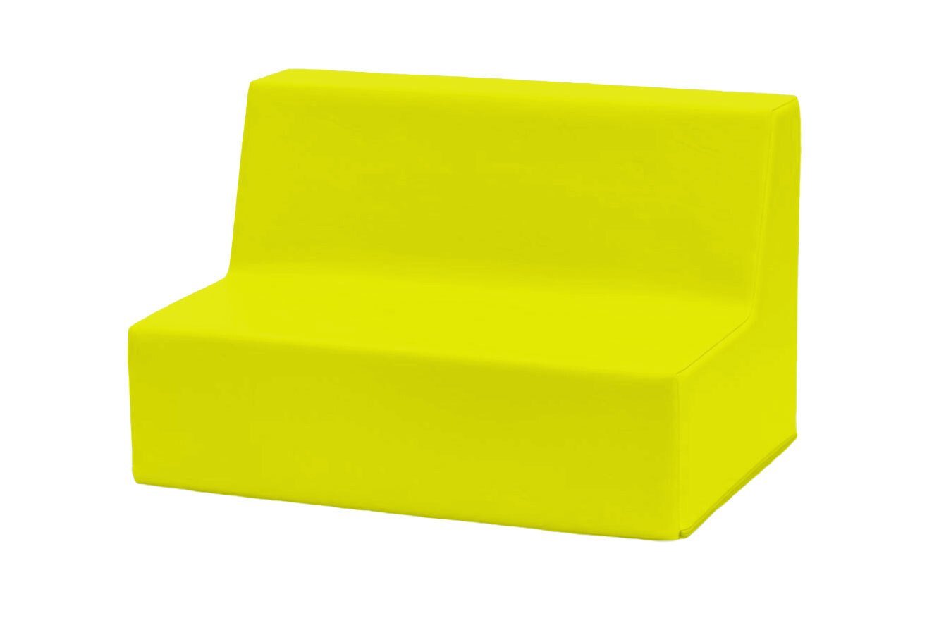 Banquette enfant 2 à 3 places en mousse pvc h. 17cm jaune