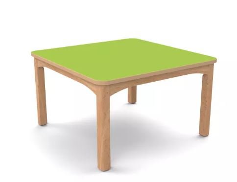Table en bois 80 x 80 cm T6 - Vert