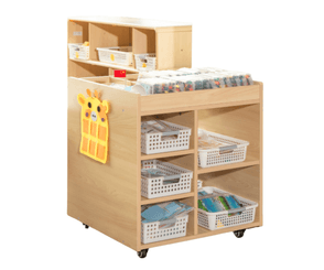 Mobilier - Meuble de rangement scolaire - Chariot d'activités manuelles