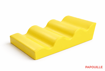 Motricité - Module de Motricité Enfant - Module 4 vagues douce en mousse pvc h.30cm 90 x 60 jaune