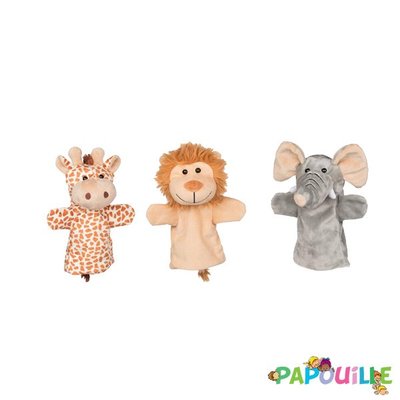 Jeux - Marionnettes, Théâtre  - Les 3 marionnettes animaux sauvages